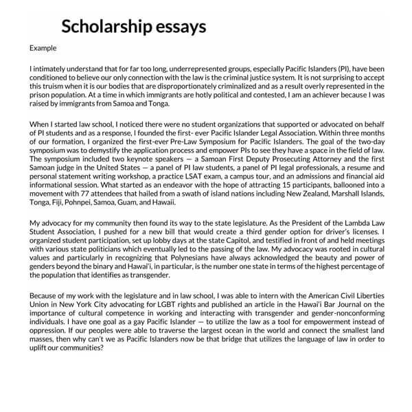 scholarship essay instructions