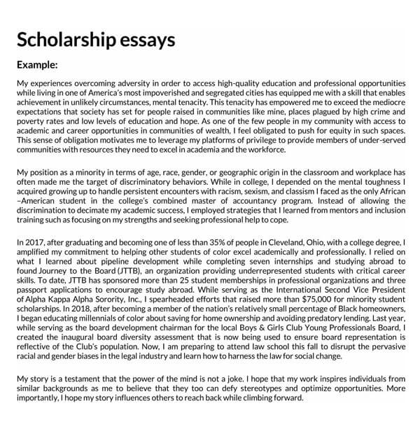 journalism scholarship essay