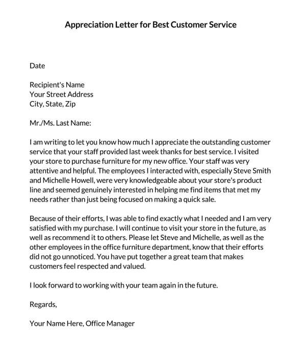 How to Write an Appreciation Letter (Samples & Examples) - WordLayouts