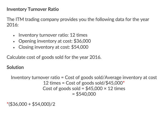 inventory turn calculation
