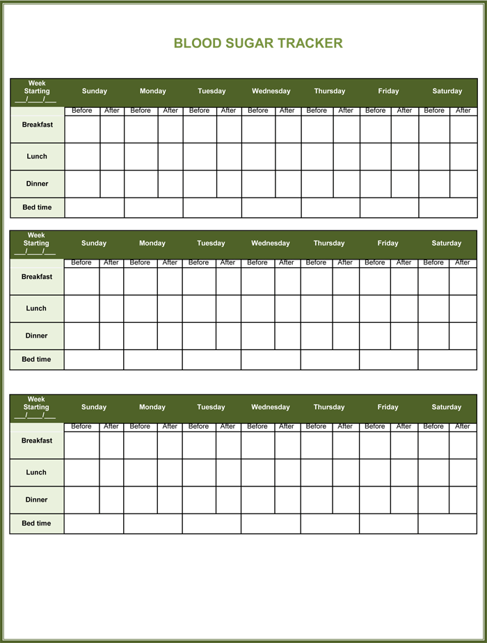 12 Free Blood Sugar Log Templates And Sheets Word Excel