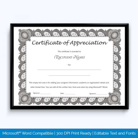 50+ Best Certificate of Appreciation Templates (Word | PDF)
