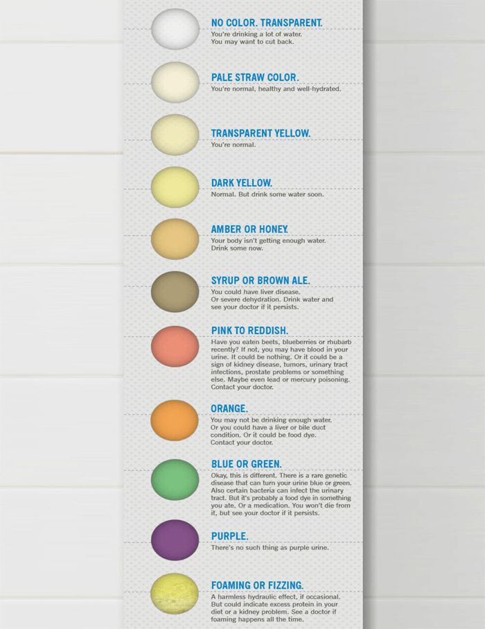 Colors Of Urine Chart Printable