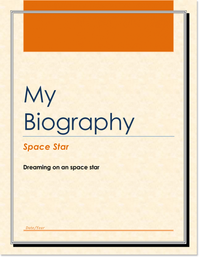 biography book template