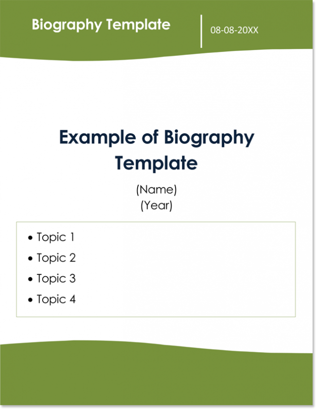 write a biography using one of the fact files