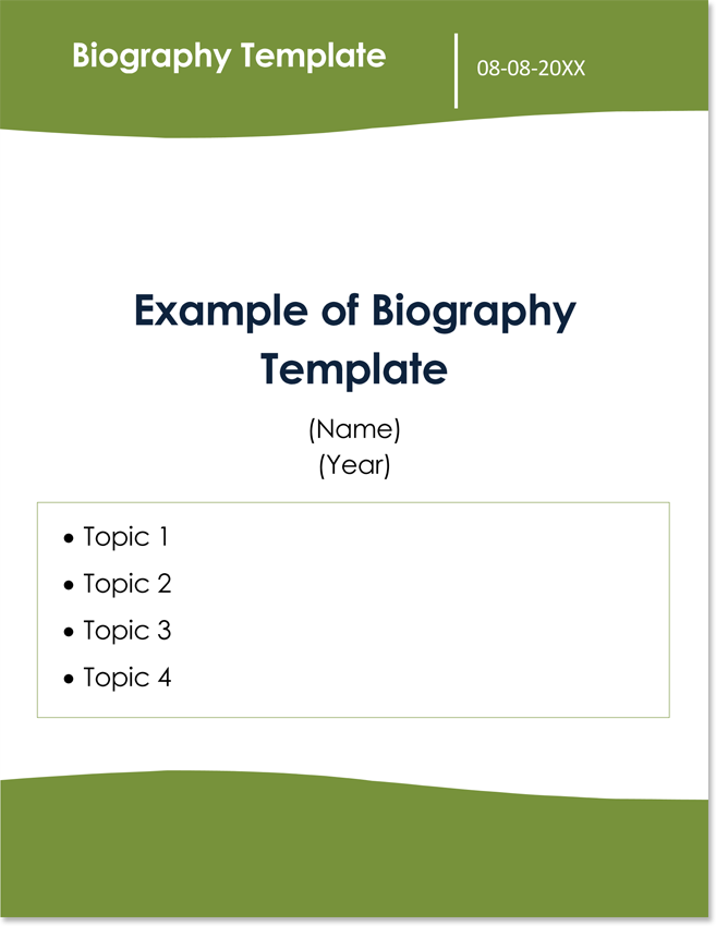 biography data format