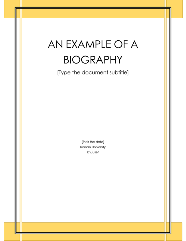 research biography template