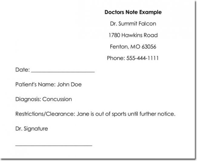 28+ Free Doctor's Note Templates & Forms to Create Doctor's Excuse