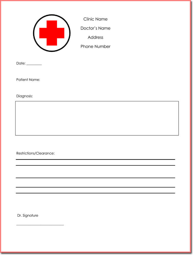 Download A Free Printable Fake Doctors Note For Work Free Printable 