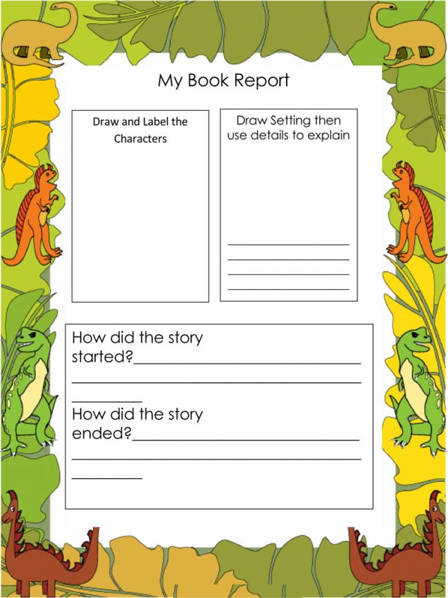 Free Book Report & Worksheet Templates - Word Layouts