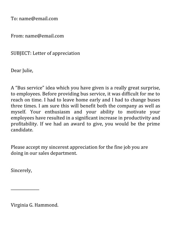 Writing an Appreciation Letter (Free Samples & Templates)