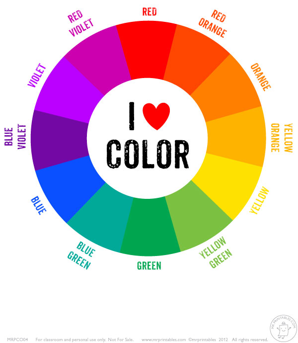 Free Printable Color Wheel Charts (Free PDF Downloads)
